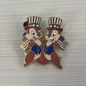 Disney Chip and Dale USA America Flag Pin 2008 Independence Day 4th Of July